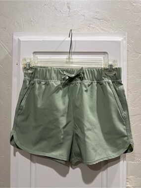 90 Degree By Reflex Sage Green Drawstring Athletic Shorts Girls